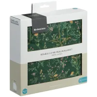 Двухслойное одеяло из муслина KikkaBoo Secret Garden Green, 100x100 см foto