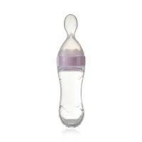 Ложка с резервуаром для младенцев BabyJem Squeeze Pink с защитным колпачком, 90 мл foto
