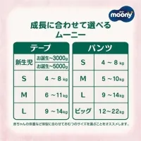 Scutece Moony Natural Newborn (<5 kg), 62 buc.