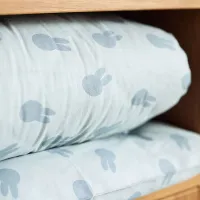 Set de cuverturi Jollein Miffy Shadow Sea Green, 100x140 cm