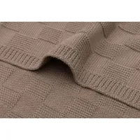 Плед Jollein Box Knit Milky Coffee GOTS, 75x100 см