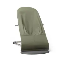 Balansoar BabyBjorn Bliss Dark Green cu aspect delicat de petala, Bumbac