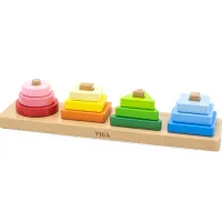 Sorter geometric din lemn "Învățăm despre forme si culori"