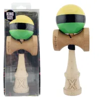 "Kendama X Original", Profesionala, Flippy, Rulment Metalic, Ața 55 cm, Ultra aderent, Cupe Mari, 7 x 6 x 18 cm, tricolor