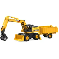 1:14 Utilaj special „Excavator cu remorcă” 3 în 1 (lumini/sunete)