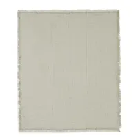 Плед Jollein Fringe Olive Green/Ivory GOTS, 120x120 см