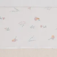 Cearsaf pentru patut Jollein Lovely Birds, 120x150cm foto
