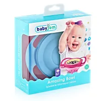 Многофункциональная миска с крышкой и вращением на 360 градусов BabyJem Amazing Bowl Blue