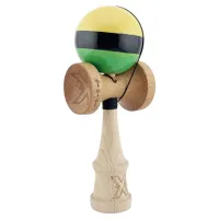 "Kendama X Original", Profesionala, Flippy, Rulment Metalic, Ața 55 cm, Ultra aderent, Cupe Mari, 7 x 6 x 18 cm, tricolor
