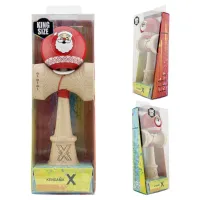 "Kendama Flippy X Original: Дед мороз", Профессиональная, Металлический Стержень, Веревка 55 см, Большие чашки, 7.5 x 6 x 18 см