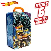 Hot Wheels Контейнер для хранения 6 машинок серии Monster Trucks