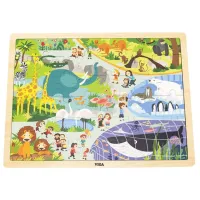 Puzzle din lemn "Grădina zoologică" 48 elem.