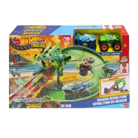Игровой набор Hot Wheels "Разрушение Дракона" с 2 машинками Monster Trucks 1:64