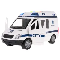 1:16 Mașina de poliție cu inerție (lumini /sunete / ușile se deschid)
