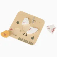 Puzzle din lemn Premaman Puisor, 4 piese