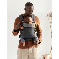 Marsupiu anatomic BabyBjorn Harmony Anthracite, 3D Mesh foto