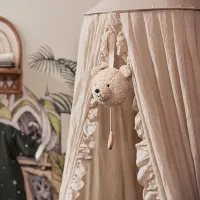 Baldachin Vintage Jollein Ruffle Nougat, 245 cm