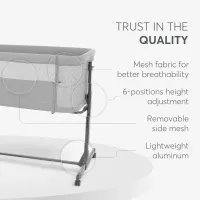 Patut co-sleeper KikkaBoo Noah Dark Grey foto