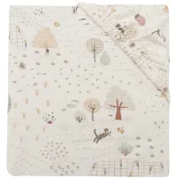 Простыня на резинке Jollein Jersey Tiny Park, 120x60 см