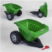 Tractor cu remorca ACTIVE, roșu/verde