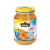 hame Пюре Абрикос с творогом 190gr. (6m+)