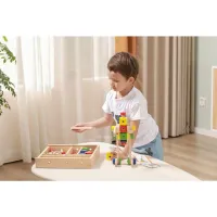 Constructor din lemn cu 53 elem.