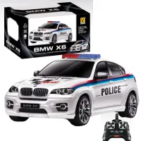 BMW X6 1:24 полицейская машина на пульте управления, 2 цвета