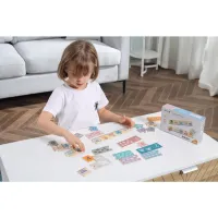 Puzzle din lemn „Numere și animale”