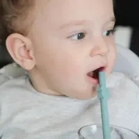 Набор из 4 многоразовых силиконовых соломинок BabyJem Pink foto