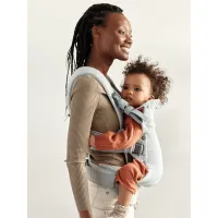 Marsupiu anatomic BabyBjorn Harmony Silver, 3D Mesh foto
