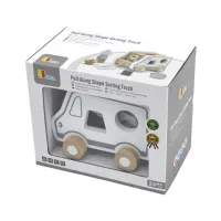Jucarie-sorter de tras, cu șiret "Camion cu forme geometrice"
