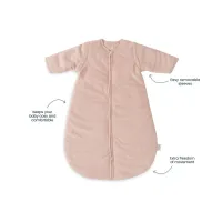 Sac de dormit cu maneci detasabile Jollein Rib Wild Rose, 90 cm foto