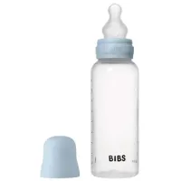 Пластиковая антиколиковая бутылочка BIBS Baby Blue с силиконовой соской 3+ мес, 270 мл foto