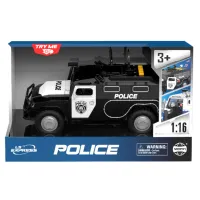 1:16 Jeep de poliție cu inerție (lumini /sunete / ușile se deschid)
