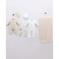 Leo King Baby Girl Newborn Set Of 7 Pieces - L.Beige 3448 0-3 luni