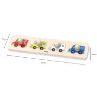 Puzzle din lemn cu buton „Transport de prim ajutor”