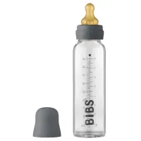 Biberon din sticla anticolici BIBS Iron cu tetina din latex 0+ luni, 225 ml foto