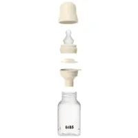 Biberon din plastic anticolici BIBS Ivory cu tetina din silicon 0+ luni, 150 ml foto