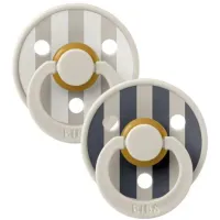 Set 2 suzete rotunde din latex BIBS Studio Colour Block - Sand Mix (0-6 luni) foto