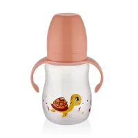 Canuta cu toarte si tetina din silicon BabyJem Oranj, 250 ml foto