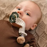 Вязаная цепочка-клипса для соски BIBS Ivory foto
