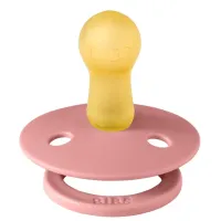 Set 2 suzete rotunde din latex BIBS Colour Dusty Pink/Coral (0-6 luni) foto