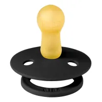 Set 2 suzete rotunde din latex BIBS Colour Black/White (0-6 luni) foto
