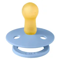 Set 2 suzete rotunde din latex BIBS Colour Sky Blue/Baby Blue (0-6 luni) foto