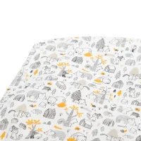 Cearsaf cu elastic Premaman Our Little Friends, 120x60 cm foto