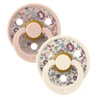 Set 2 suzete rotunde din latex BIBS LIBERTY Colour Eloise - Blush Mix (6-18 luni) foto