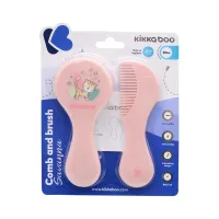 Pieptene si perie KikkaBoo Savanna Pink foto