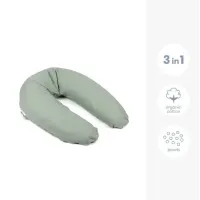 Большая подушка для беременных 3 в 1 Doomoo Comfy Big Tetra Green, органический хлопок foto