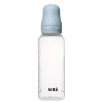 Пластиковая антиколиковая бутылочка BIBS Baby Blue с силиконовой соской 3+ мес, 270 мл foto