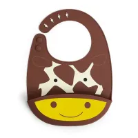 Силиконовый нагрудник Fold & Go Skip Hop Zoo Жираф foto